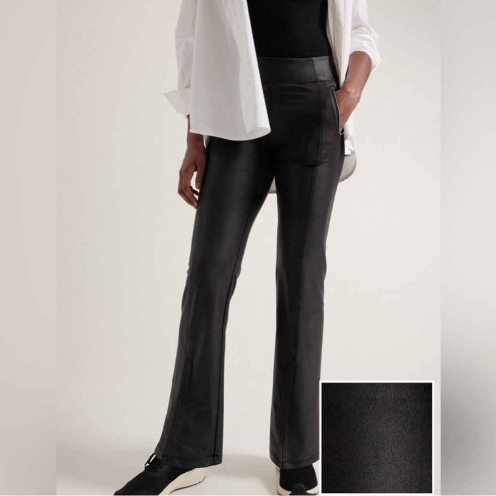 Athleta delancey gleam black straight leg pant XS black EUC